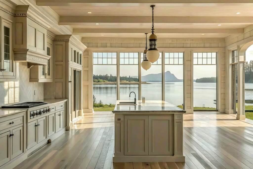 Serene Lake House Kitchens