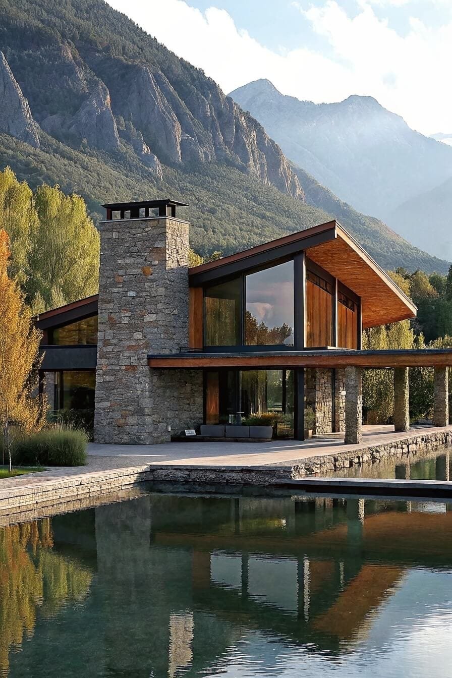 Warm Wood and Stone