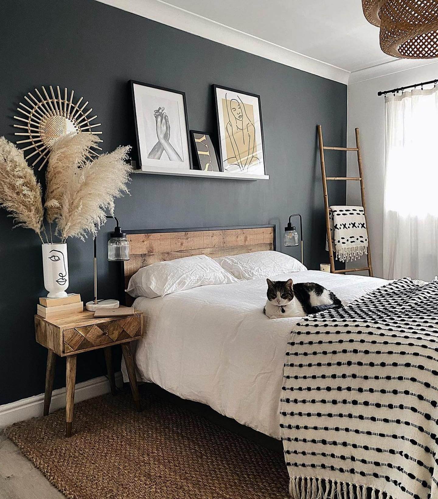 Inviting dark hues & eclectic decor