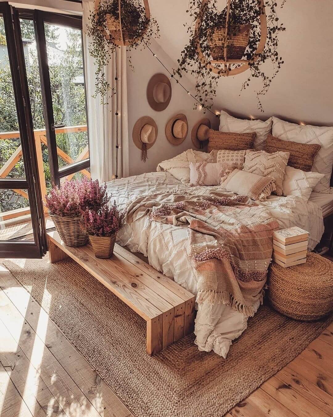 Layered Textiles and Natural Touches