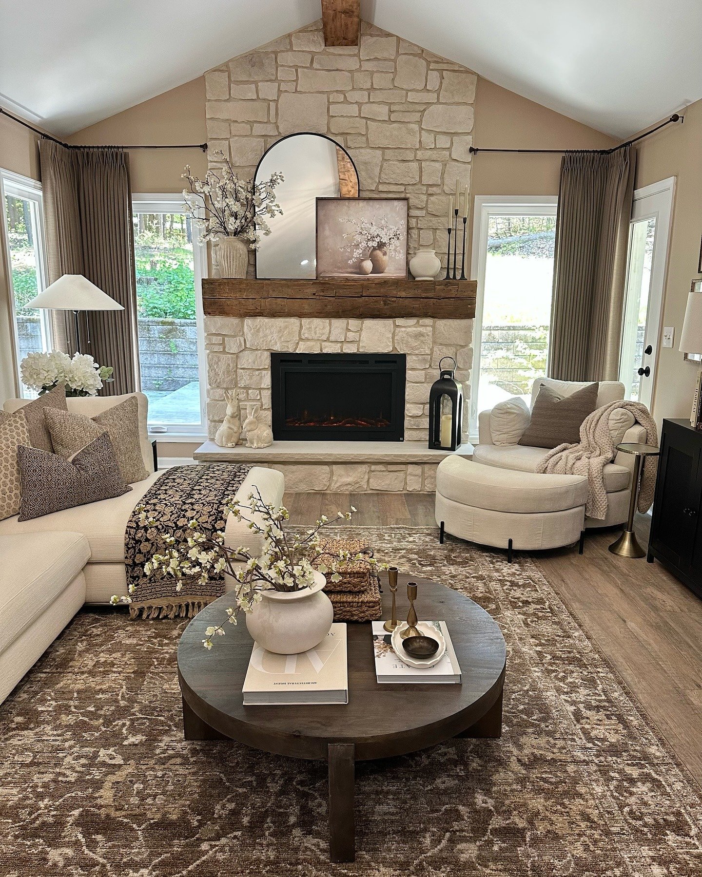 Rustic Elegance Fireplace Focal Point